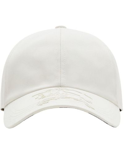 Burberry Cotton Ekd Baseball Cap - White