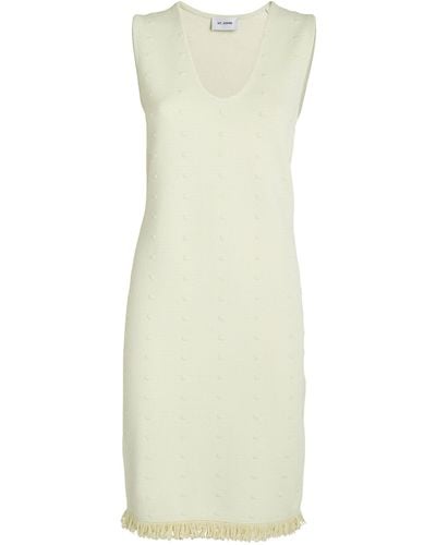 St. John Jacquard Mini Dress - White