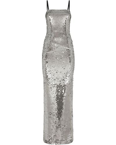 Dolce & Gabbana Sequin-embellished Gown - White