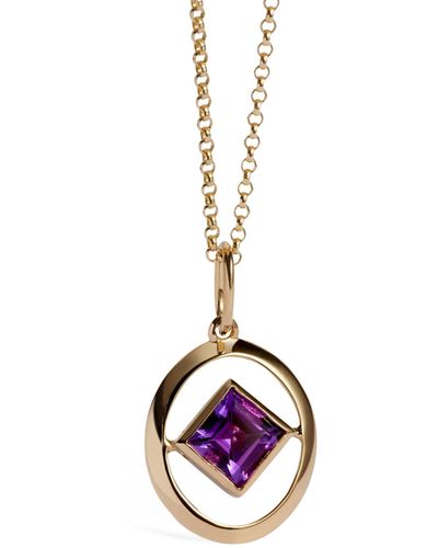 Annoushka Yellow Gold And Amethyst Birthstone Necklace - Metallic