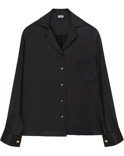 Loewe Anagram Pyjama Shirt - Black