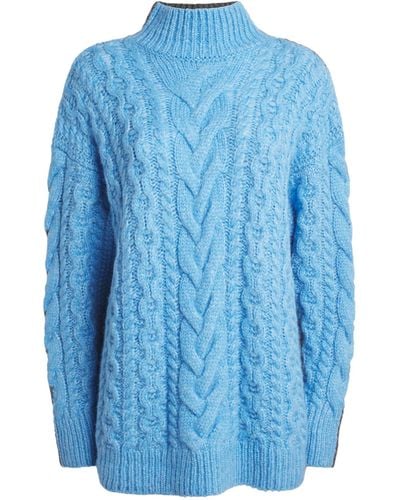 Stella McCartney Alpaca Wool-blend Oversized Sweater - Blue
