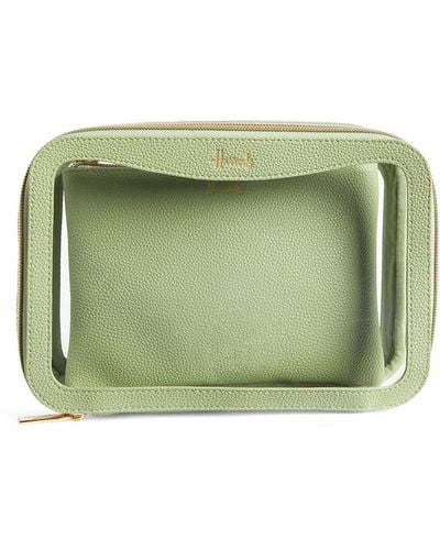 Harrods Transparent Oxford Cosmetic Bag - Green
