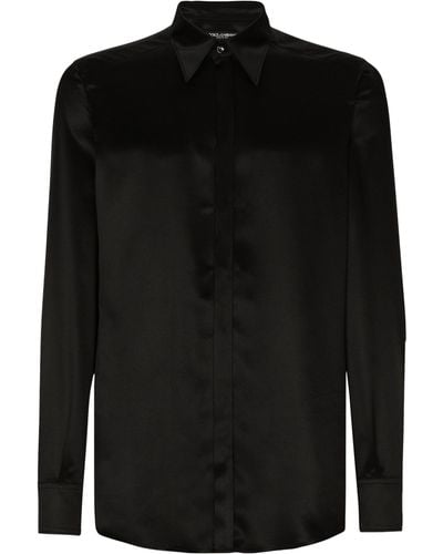 Dolce & Gabbana Silk Shirt - Black