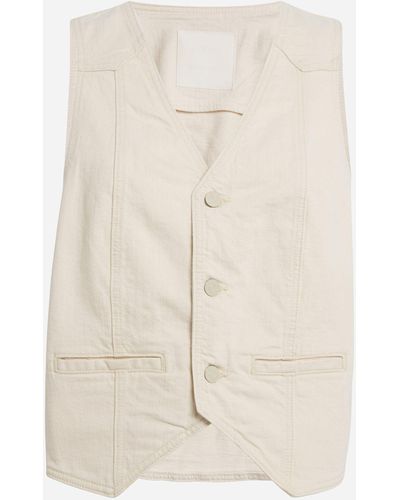 Mother The Masked Rider Waistcoat Top - Natural
