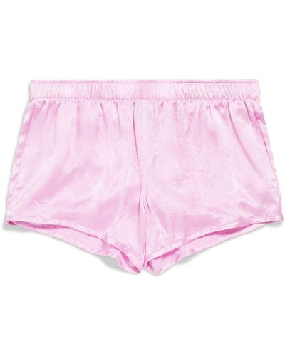 Balenciaga Silk Running Shorts - Pink
