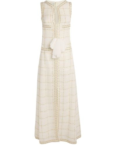 Giambattista Valli Bow-detail Bouclé Dress - White