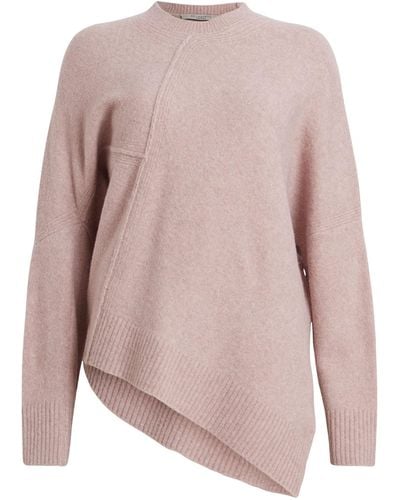 AllSaints Wool-blend Lock Sweater - Pink