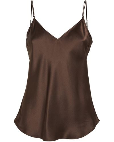 Brown Camisoles for Women, Silk, Satin & More