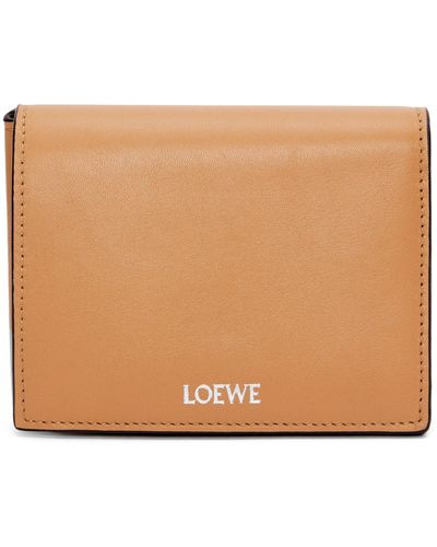 Loewe Calfskin Folded Wallet - Natural