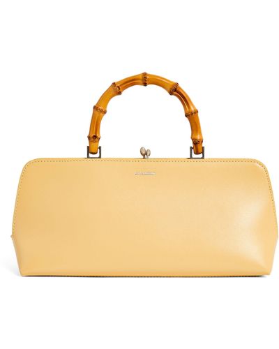 Jil Sander Small Leather Goji Top-handle Bag - Natural