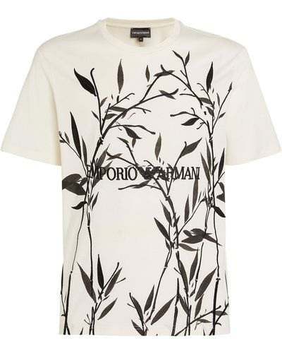 Emporio Armani Bamboo Design T-shirt - White