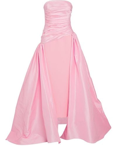 Carolina Herrera Ruched Strapless Gown - Pink