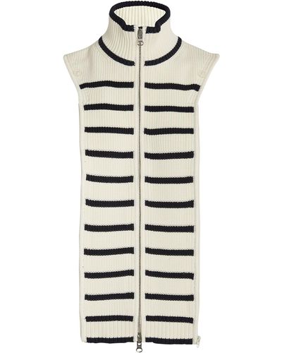 Veronica Beard Stripe Tempest Dickey - White