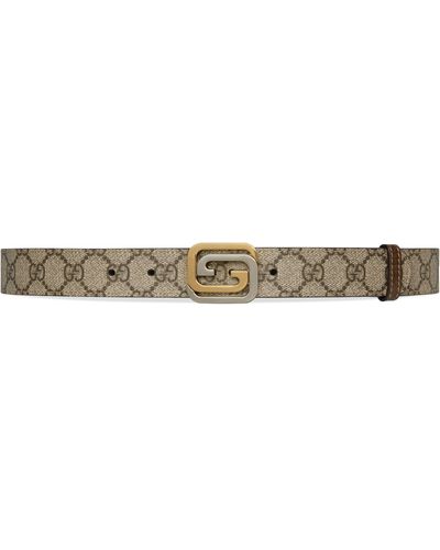 Gucci Leather Reversible Belt - Metallic