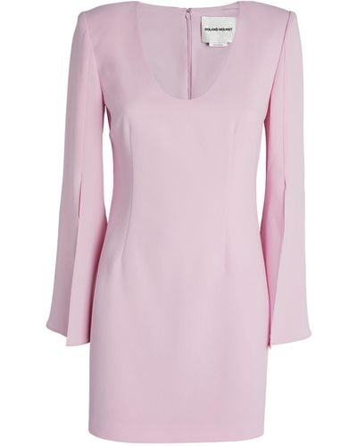 Roland Mouret Long-sleeve Mini Dress - Pink