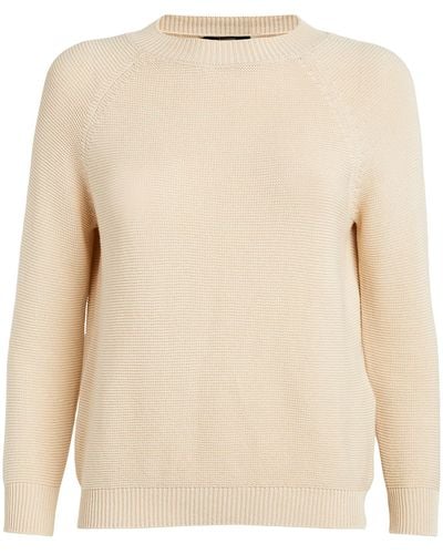 Weekend by Maxmara Cotton Crew-neck Sweater - Natural