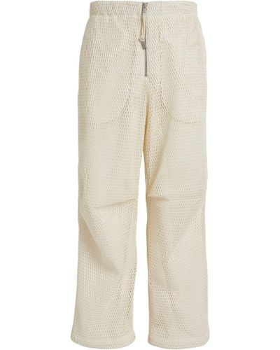 Jil Sander Mesh Wide-leg Trousers - Natural