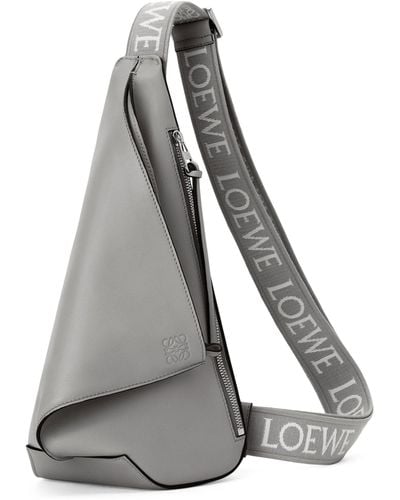 Loewe Leather Anton Sling Cross-body Bag - Grey