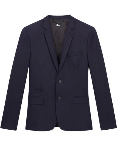 The Kooples Wool Flannel Suit Jacket - Blue
