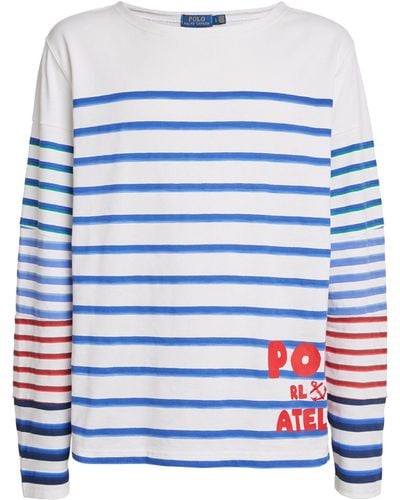 Polo Ralph Lauren Multi Stripe Long-sleeve T-shirt - Blue