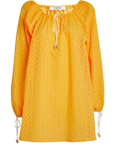 Marysia Swim Cotton Moab Mini Dress - Yellow