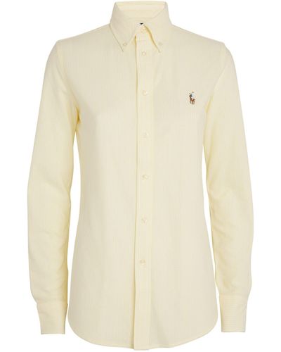 Polo Ralph Lauren Polo P Ls Knt Ox Ls Bttn Frnt Shirt - White