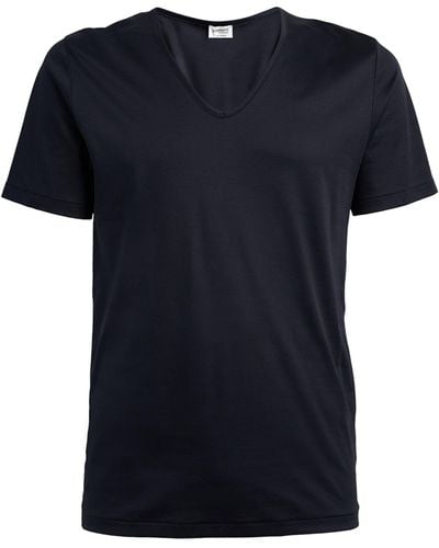 Zimmerli of Switzerland 286 Sea Island Cotton T-shirt - Black