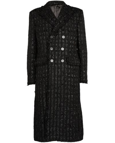 Simone Rocha Cotton-blend Tweed Coat - Black