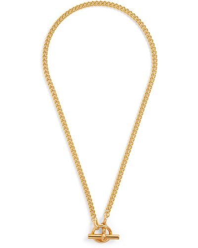 Tilly Sveaas Yellow Gold-plated Curb Chain Lariat Necklace - Metallic
