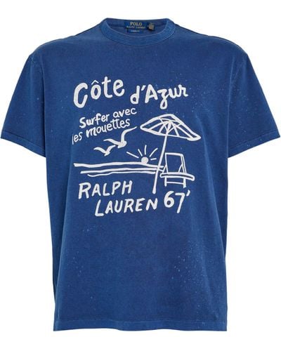Polo Ralph Lauren Cotton Printed T-shirt - Blue