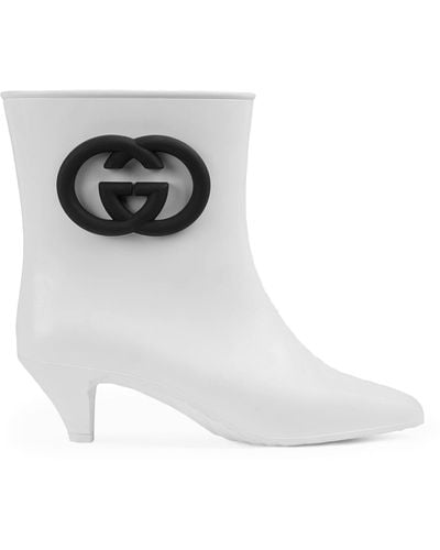 Gucci Gene Ankle Boots - White