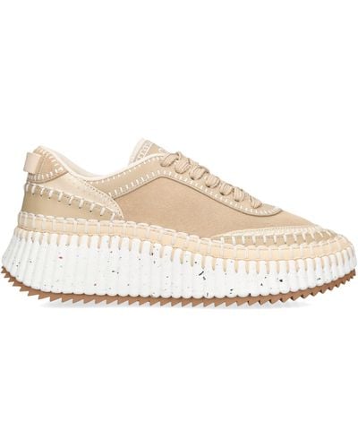 Chloé Suede Nama Runner Trainers - Natural