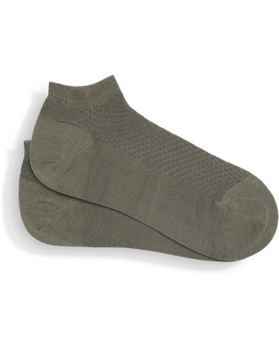 Zegna Cotton-blend Ankle Socks - Green