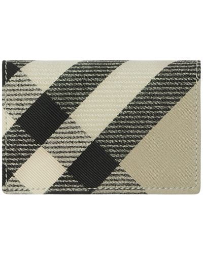 Burberry Check Card Holder - Natural
