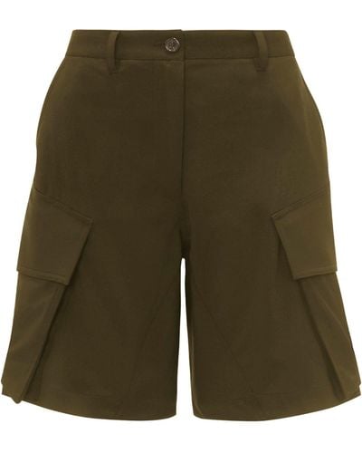 JW Anderson Wool-blend Cargo Shorts - Green