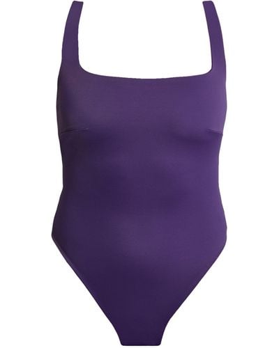 Form and Fold The Square D+ Cup Underwire Swimsuit - Purple
