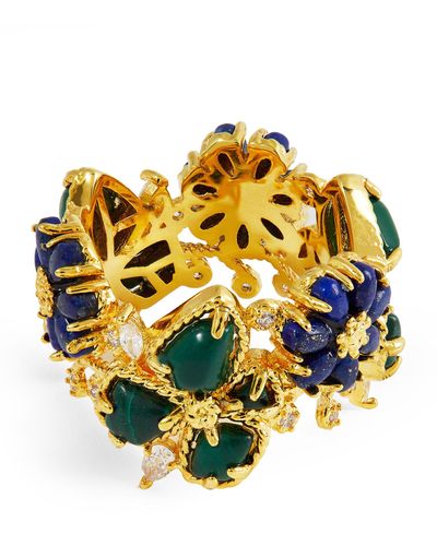 Zimmermann Gold-plated Brass And Mixed Stone Bloom Ring - Yellow