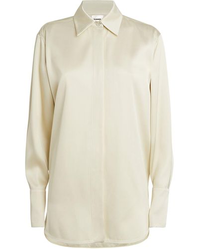 Jil Sander Satin Long-sleeve Shirt - White
