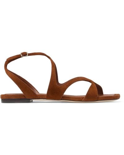 Jimmy Choo Ayla Leather Sandals - Brown