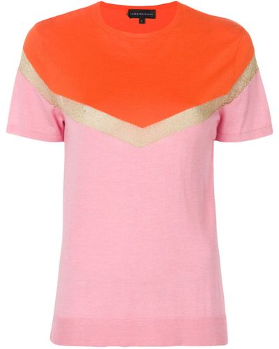 Cashmere In Love Cashmere-silk Igne T-shirt - Pink