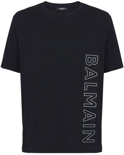 Balmain Vertical Logo T-shirt - Black
