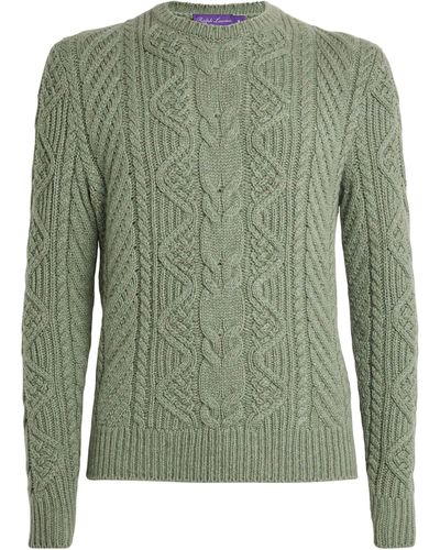 Ralph Lauren Purple Label Cashmere Cable-knit Sweater - Green