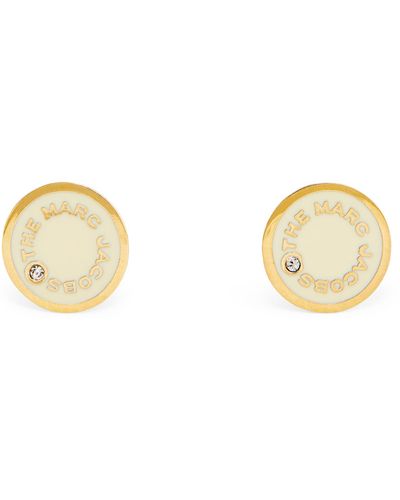 Marc Jacobs Gold-plated The Monogram Stud Earrings - Natural