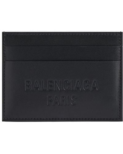Balenciaga Leather Duty Free Card Holder - Black