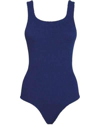 Hunza G Square-neck Swimsuit - Blue