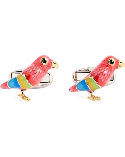 Paul Smith Macaw Parrot Cufflinks - Red