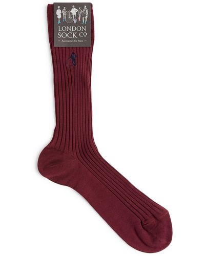 London Sock Company Simply Sartorial Socks - Red