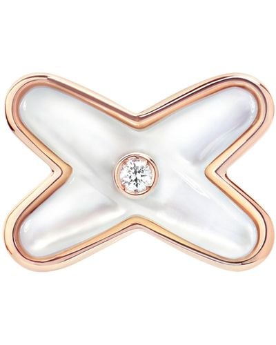 Chaumet Rose Gold, Diamond And Mother-of-pearl Jeux De Liens Single Earring - Natural