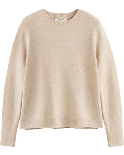 Chinti & Parker Cashmere Boxy Jumper - Natural